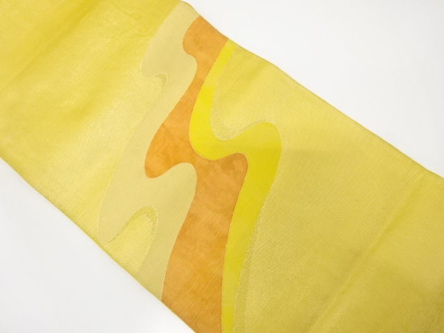 アンティーク　紗　流水模様織り出し袋帯（材料）